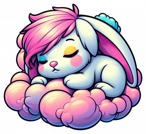 Conejito Durmiendo En Nube 03