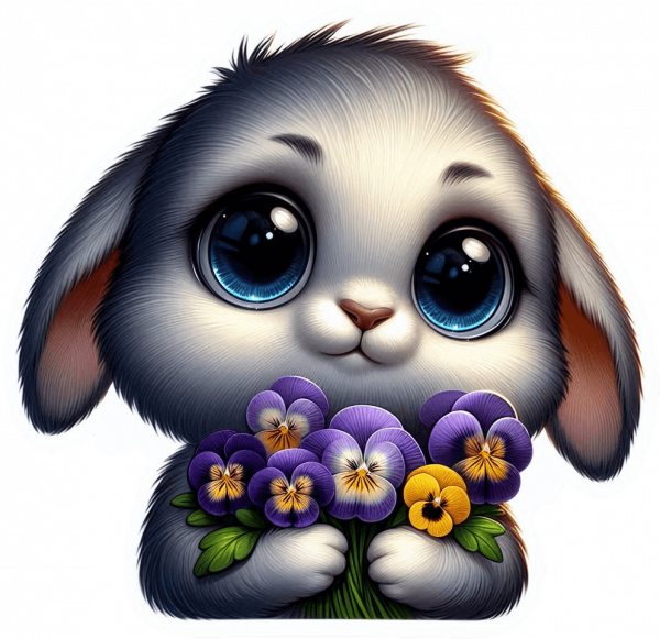 Conejita Con Flores 03