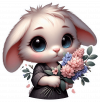Conejita Con Flores 07