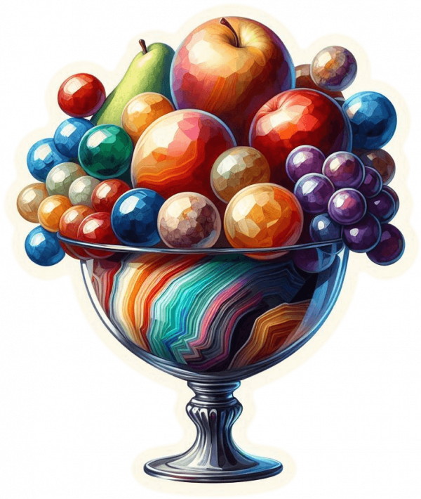 Fruta De Centro De Mesa Con Abalorios Y Frutas 05