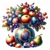 Fruta De Centro De Mesa Con Abalorios Y Frutas 08