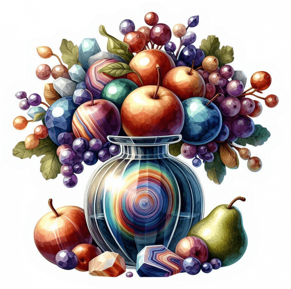 Fruta De Centro De Mesa Con Abalorios Y Frutas 08