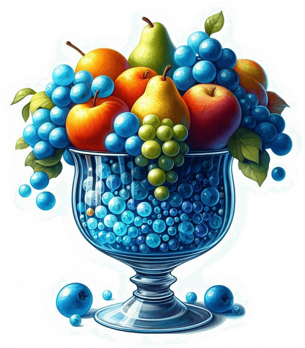 Centro De Mesa Con Abalorios Y Frutas 02