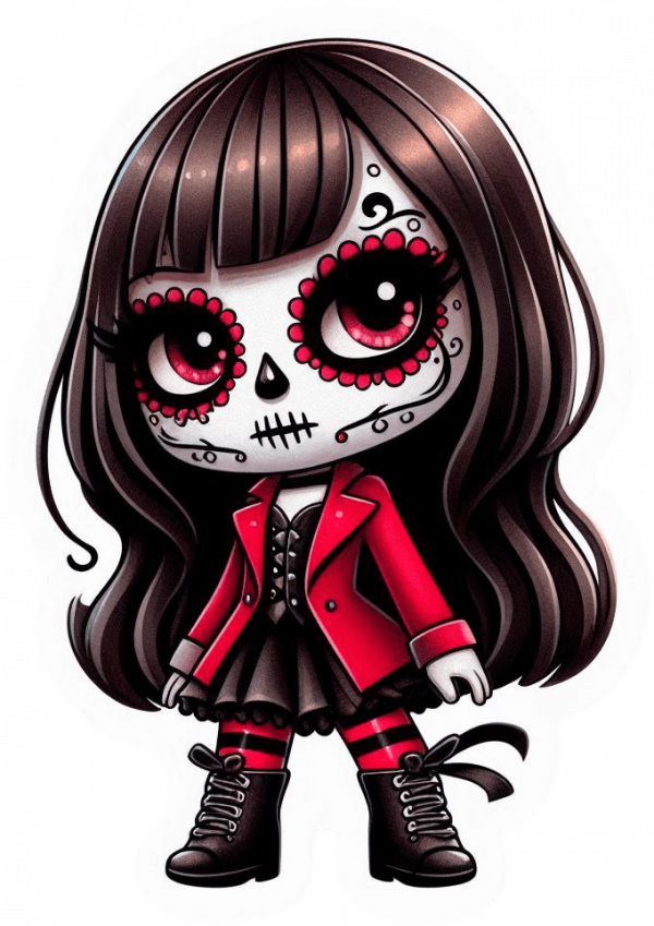 Catrina Gotica Kwaii 01
