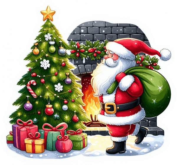 Navidad Arbolito Y Santa 03