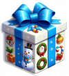 Caja De Regalo Navideña Estampada 05
