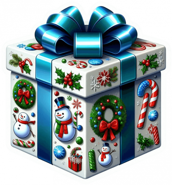 Aja De Regalo Navideña Estampada 06