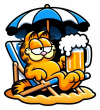 Garfield En La Playa 01