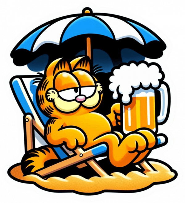 Garfield En La Playa 01