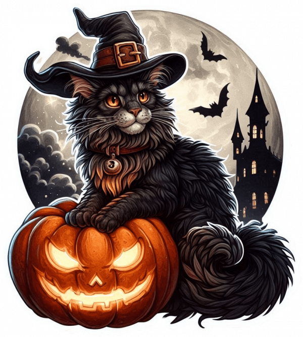 Gato Negro En Halloween 05