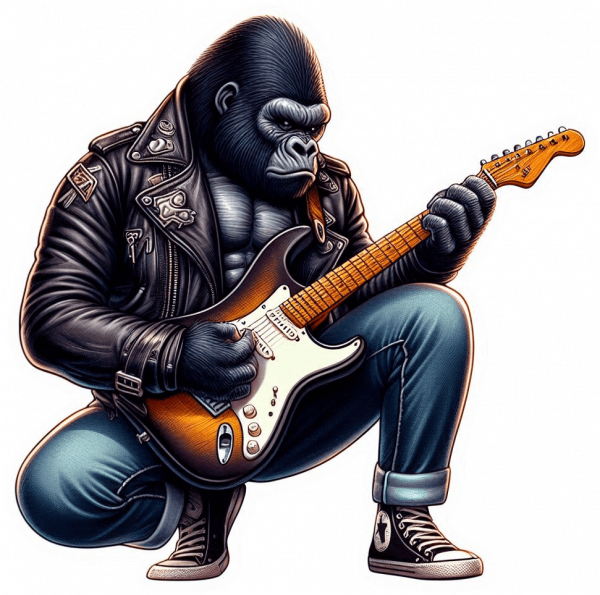 Gorila Tocando Guitarra 01