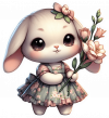 Conejita Con Flores 22