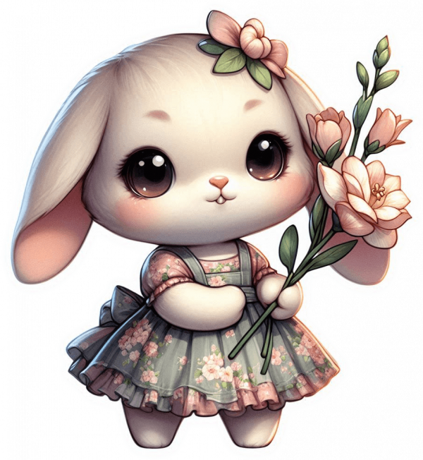 Conejita Con Flores 22