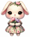 Conejita Con Flores 23