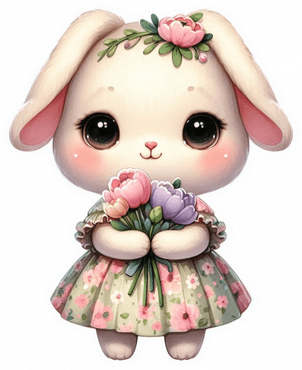 Conejita Con Flores 23