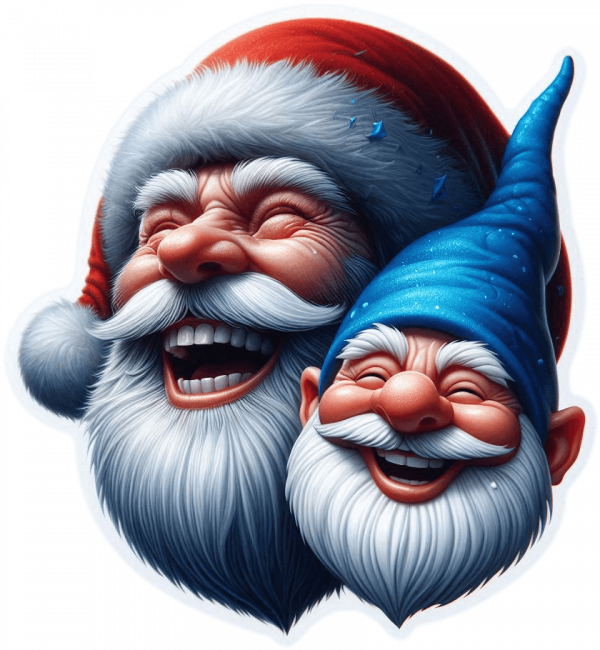 Cara De Santa Y Gnomo Navideño 03
