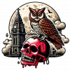 Calavera Buho Y Hallowen 14