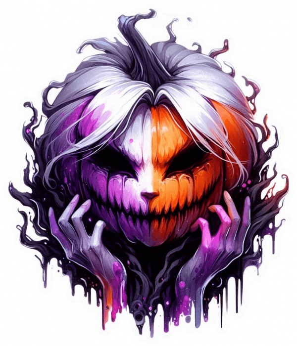 Calabaza Terrorifica En Acuarela Gaouche 02