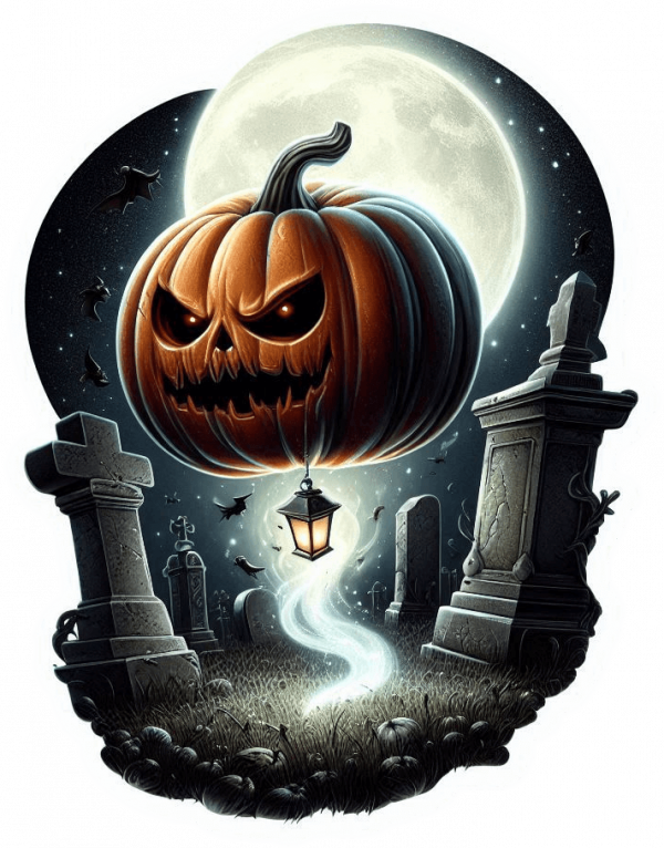 Calabaza Terrorifica En Cementerio 03