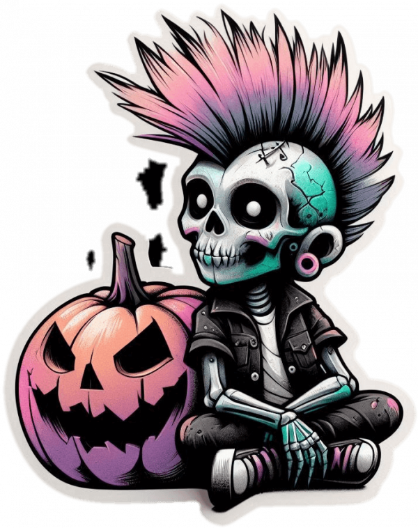 Calavera Y Calabaza Gotica 01