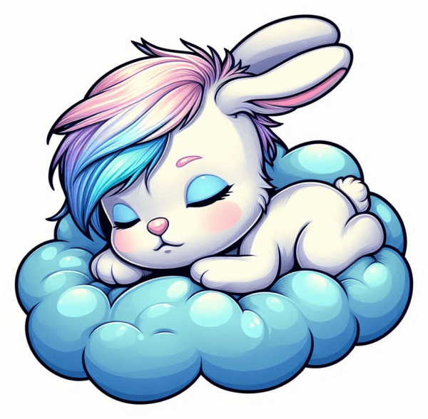 Conejito Durmiendo En Nube 10