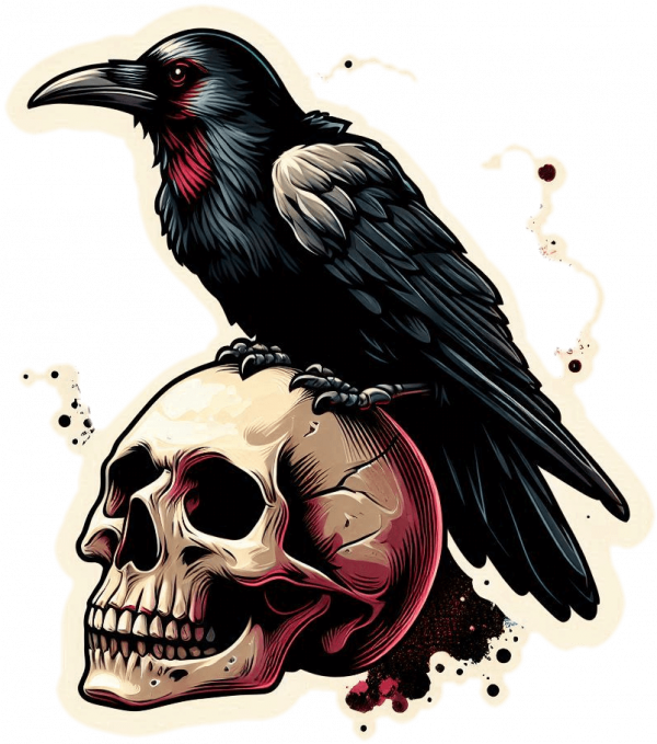 Halloween Cuervo En Calavera 12