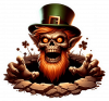 Duende Leprechaun Saliendo De Un Hueco 02