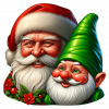 Cara De Santa Y Gnomo Navideño 02