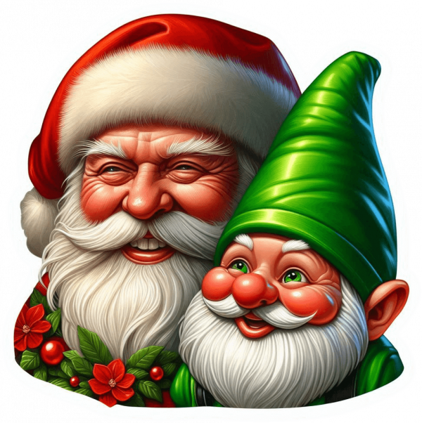 Cara De Santa Y Gnomo Navideño 02