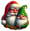Cara De Santa Y Gnomo Navideño 05