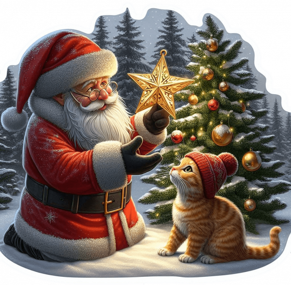 Santa Con Gatito 15