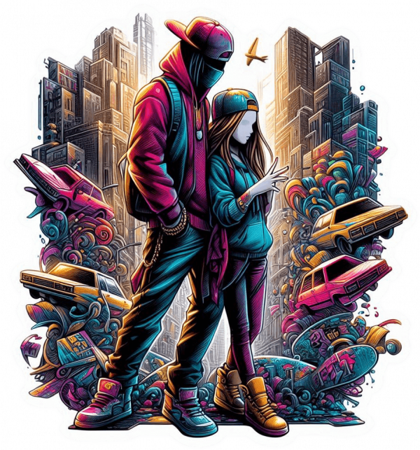 Pareja Con Moda Hip Hop 07
