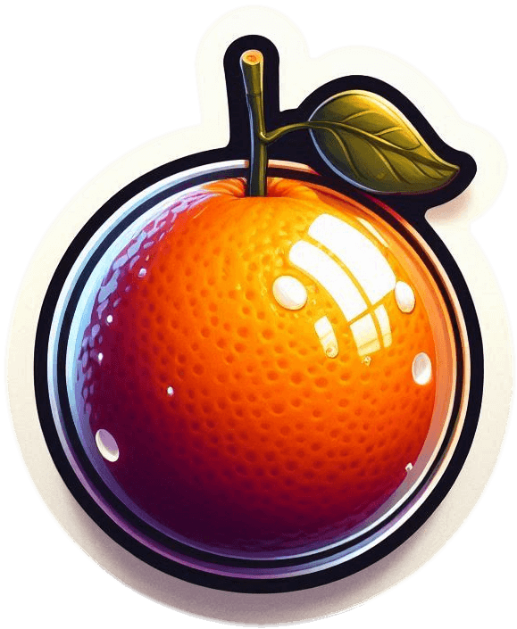 Fruta De Naranja De Cristal 03