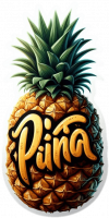 Fruta De Piña En Grafitti 03