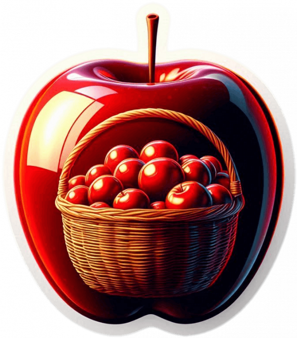 Fruta De Manzanas En Reflejo 06