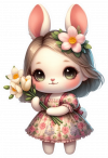 Conejita Con Flores 20