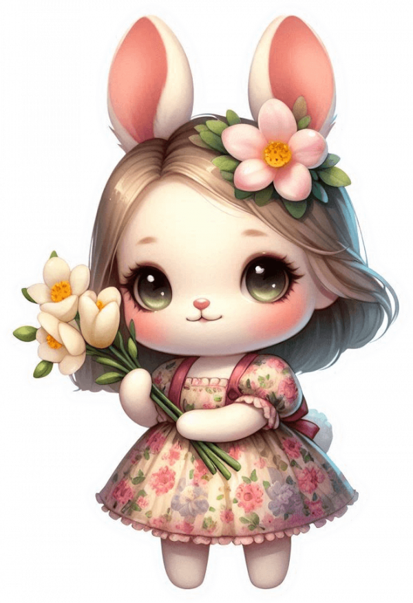 Conejita Con Flores 20