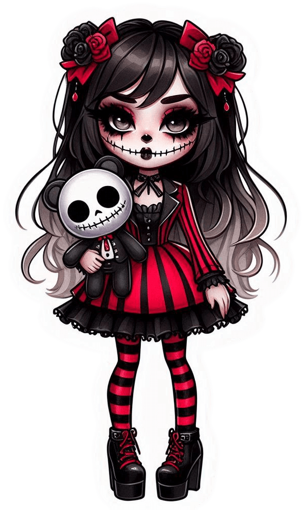 Catrina Gotica Kwaii 06