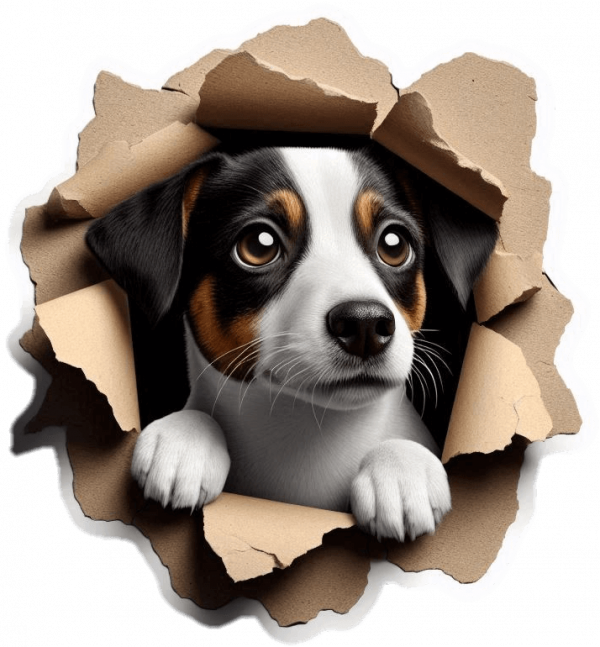 Jack Russell Hueco En Pared