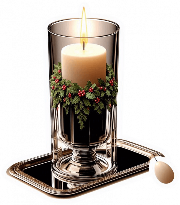 Vela Y Portavela De Navidad 12