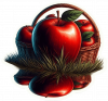 Fruta De Manzanas En Reflejo 01