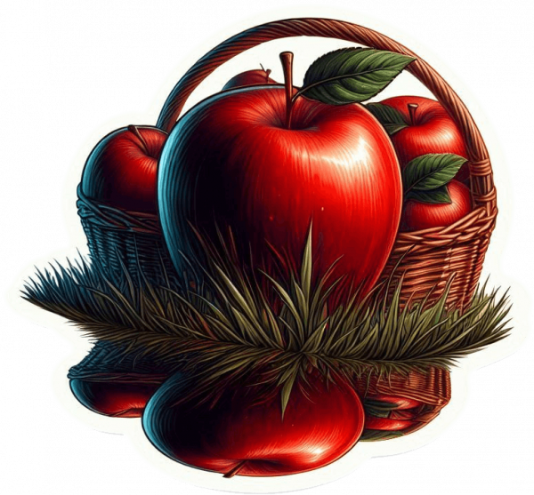 Fruta De Manzanas En Reflejo 01