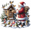 Santa Clous Con Aves 05