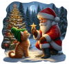 Santa Con Gatito 18