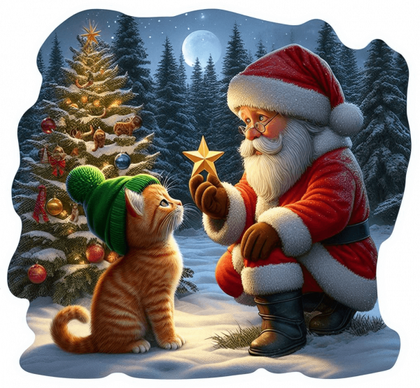 Santa Con Gatito 18