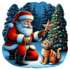 Santa Con Gatito 09