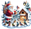 Santa Clous Con Aves 06