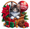 Gato Feliz Navidad Y Globos