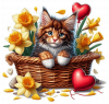 Gato Feliz Navidad Y Globos