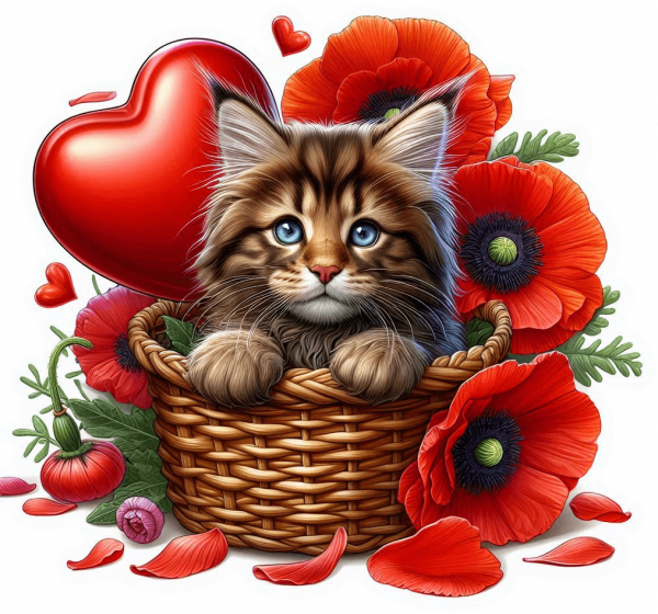 Gato Feliz Navidad Y Globos